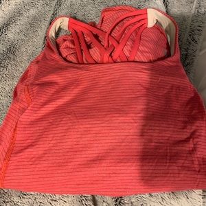Lululemon Tank top open back with sports bra